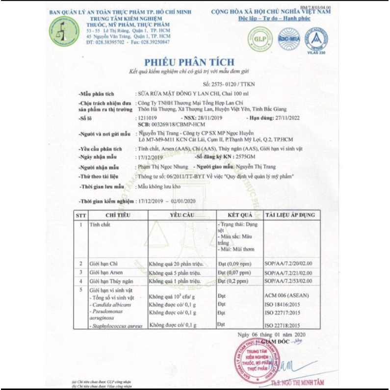 Sữa Rửa Mặt Thảo Dược Đông Y  Lan Chi