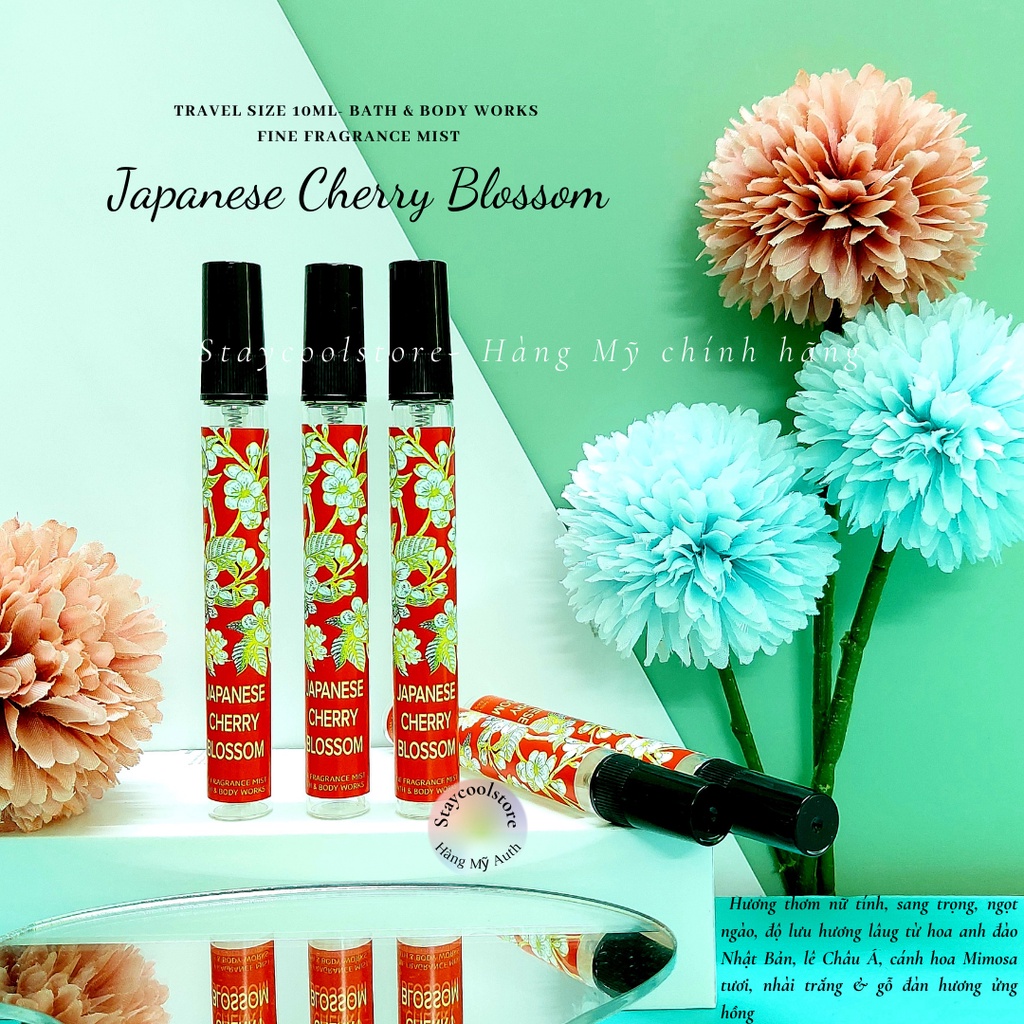 BST 10ml Hương Hoa- Xịt thơm toàn thân body Mist Bath & Body Works