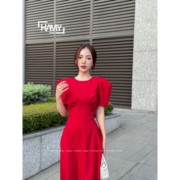 Đầm Nhún Ngực Có Tay
