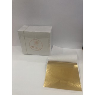 500 lá vàng 24k gold màu sắc bóng đẹp chuyên dát đồ nội thất, trang trí noel, hoa quả ngày Tết