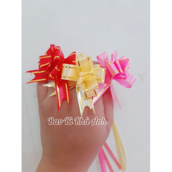 Nơ rút gói quà🎀 1.2cm - 3cm tết 2024 hàng loại 1 siêu đẹp ⛔Bao Bì Khả Anh⛔