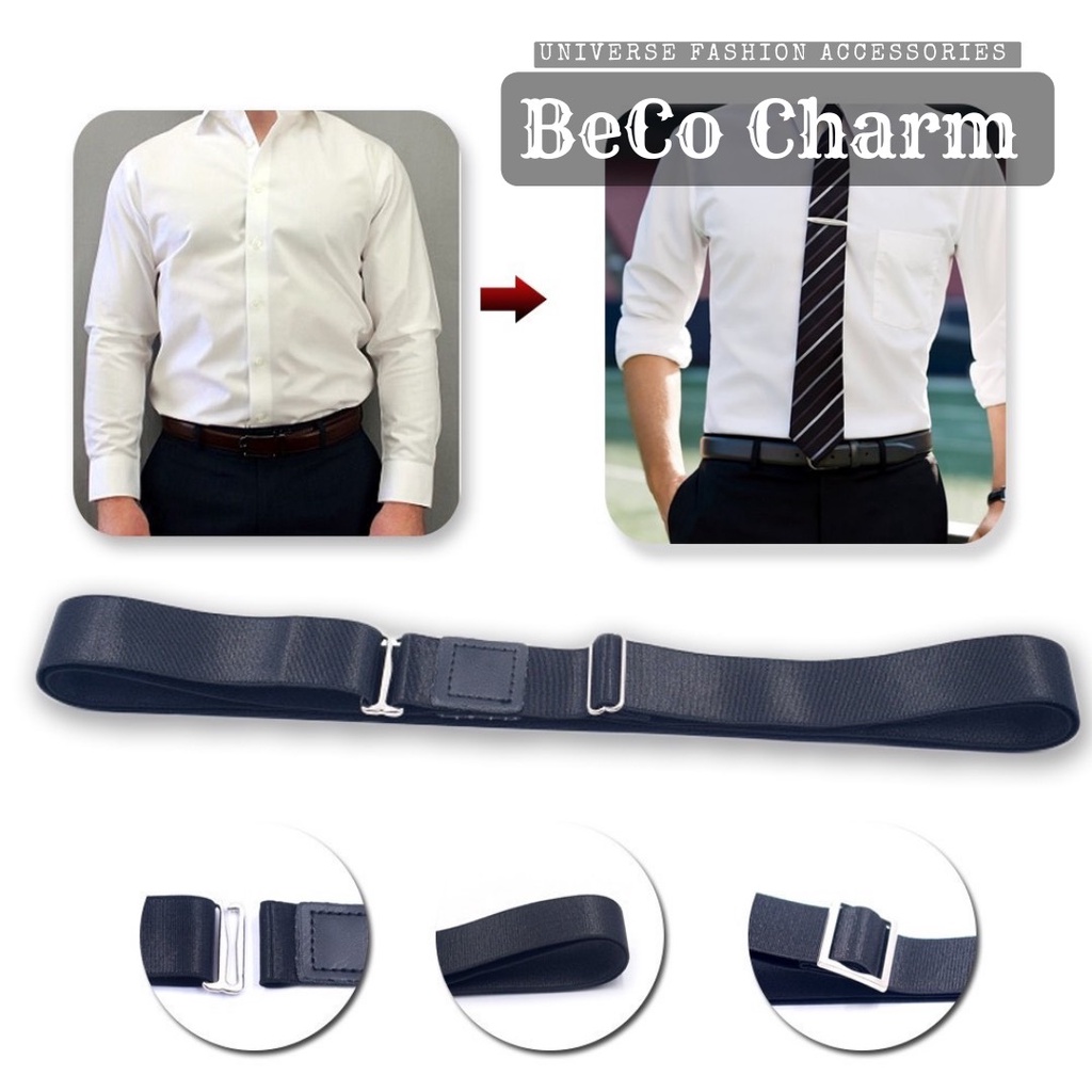 Dây Nịt Thắt Lưng Nam Nữ BeCo Charm Dây Đai Giữ Áo Sơ Mi Thẳng, Dây Đai Sơ Vin Cho Nam Nữ