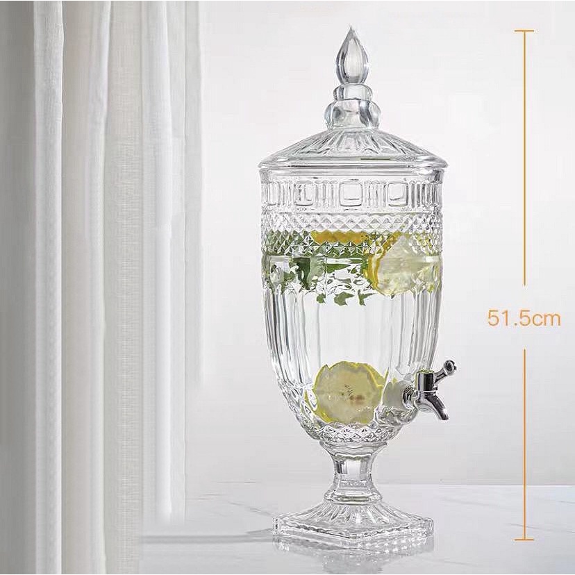 bình đựng rượu thuỷ tinh pha lê 4,5 lít [ có van ]