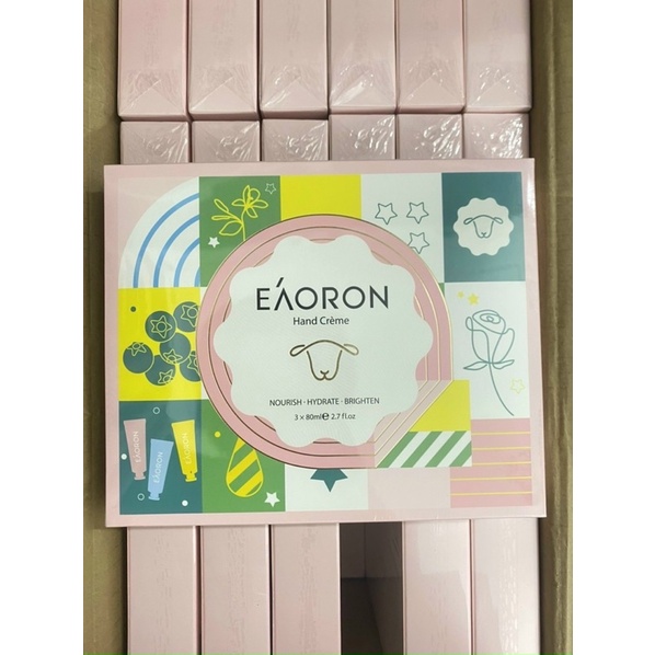 Set 3 chai Kem dưỡng tay Eaoron, dưỡng mềm và sáng da mịn màng căng bóng 80ml/tuýp