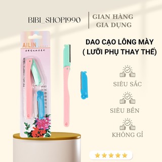 Dao Cạo Lông Mày Tay Cầm Dài Làm Từ Nhựa Tiện Dụng - Tặng Kèm Lưỡi Thay (CLM01)