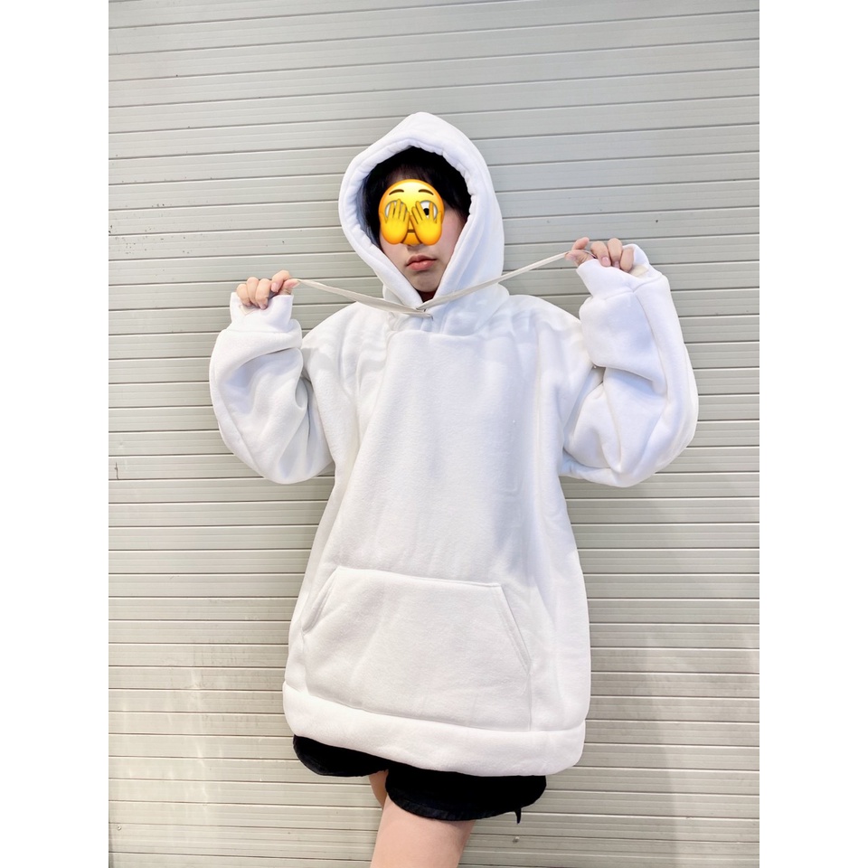 Áo Hoodie Trơn Lót Lông Cừu Hàng Loại 1 Nặng 1,3Kg.