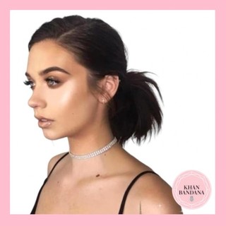 Vòng cổ đính đá bling bling hai hàng đá - Khanbandanahcm