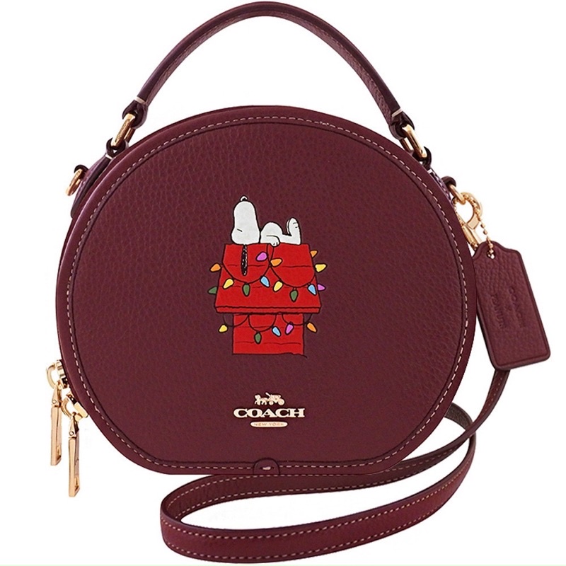 📛RẺ VÔ ĐỊCH📛TÚI COAH X PEANUTS TRÒN NỮ SIÊU XINH