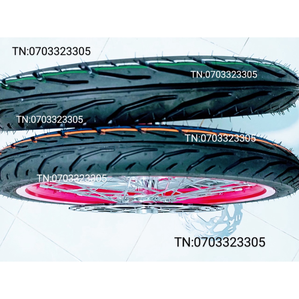 CẶP BÁNH CĂM RAIDER SATRIA NIỀN NHÔM DALE .BAN ZAI .SOLUTE. SH THÁI HỒNG  KÈM 2 ĐĨA VÀ VỎ CAMEL 50.100.60.80