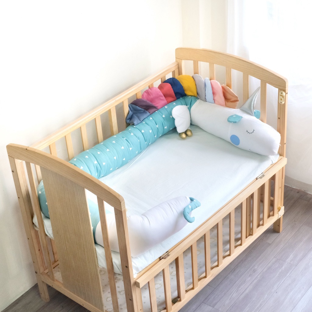 Quây cũi dài hình con thú cho bé RUNA KIDS chất liệu Cotton Hàn 100% cao cấp, bảo vệ an toàn giấc ngủ cho bé