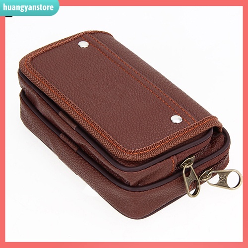 HY/ Ví đeo thắt lưng bằng da giả đa chức năng cho nam