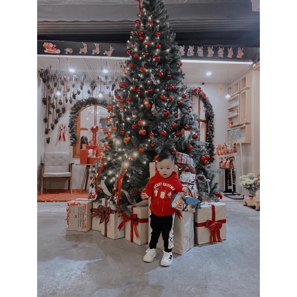 Áo nỉ bông noel có mũ siêu xinh siêu ấm cho bé trai bé gái từ 9-22kg