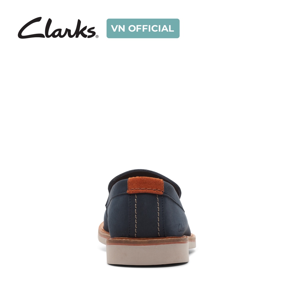 Giày Lười Da Nam Clarks AtticusLT Edge màu Navy Nubuck