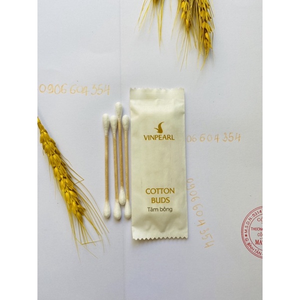 Tăm bông khách sạn tăm bông homestay thân tăm bông gỗ thân thiện môi trường