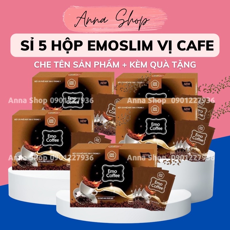 COMBO 5 Hộp BỘT CÀ PHÊ GIẢM Béo CHÍNH HÃNG  COFFEE S.LIM/ giam can an toan, hieu qua