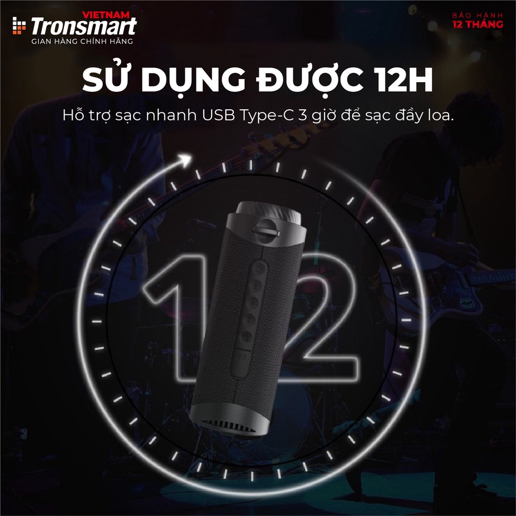 Loa Bluetooth Tronsmart T7 Công suất 30W - Chống nước IPX7 – Âm thanh siêu trầm - Hàng chính hãng - Bảo hành 12 tháng