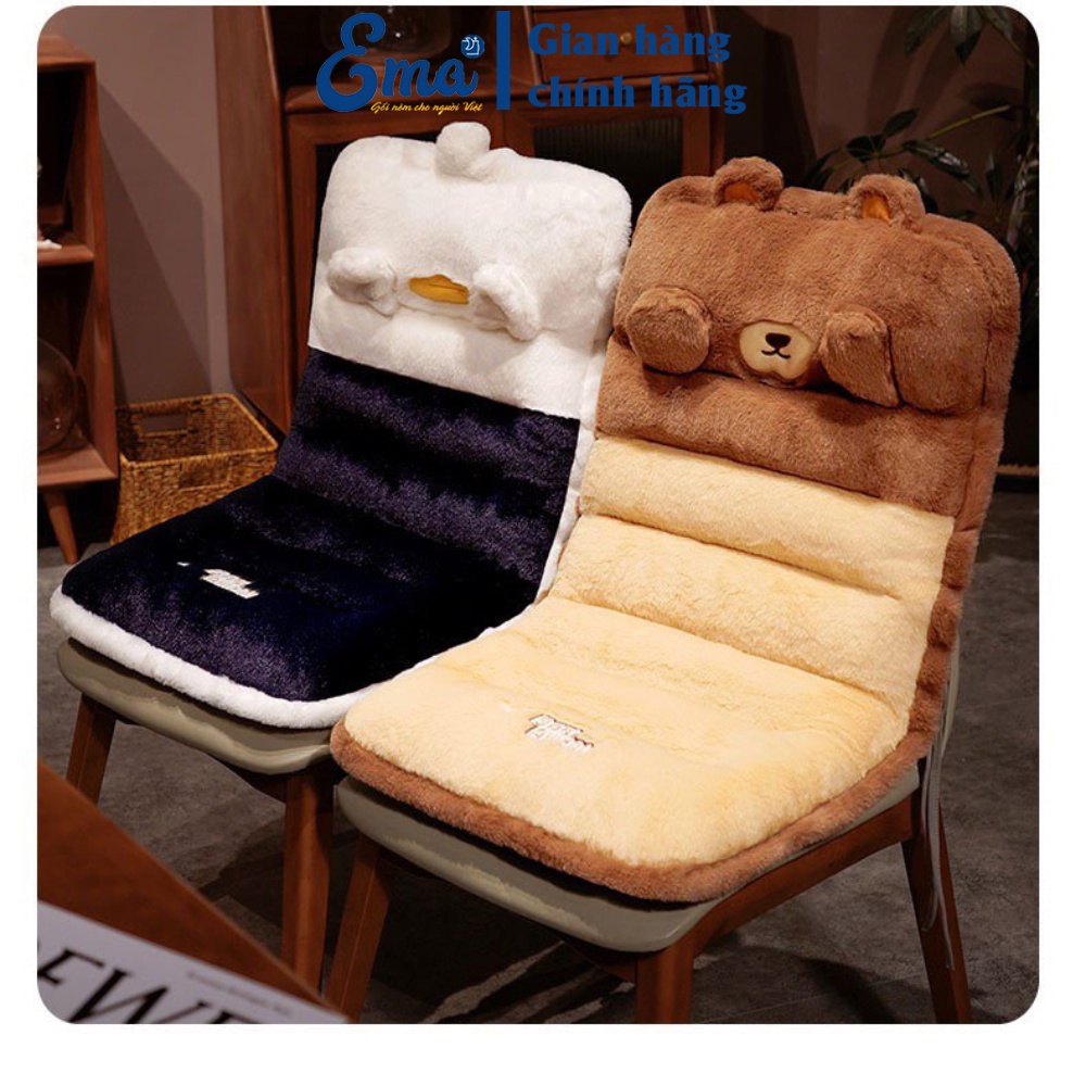 Đệm ngồi hình thú 4 lớp , mặt lông mềm mịn, siêu ấm đáy chống trượt được chọn màu