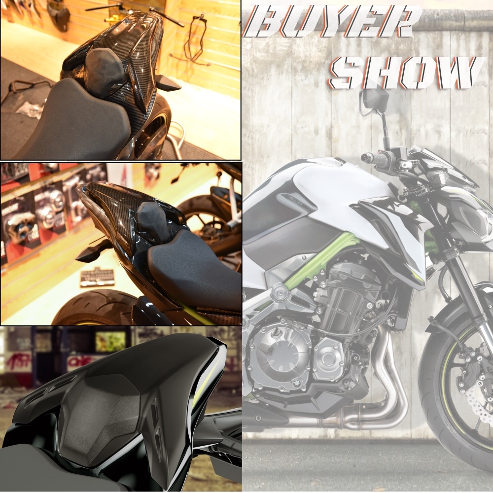 Vỏ Bọc Yên Sau Xe Máy Kawasaki Z900 2017-2023 2020 2019 Z 900 Bằng Sợi Carbon Màu Xanh Lá / Đen