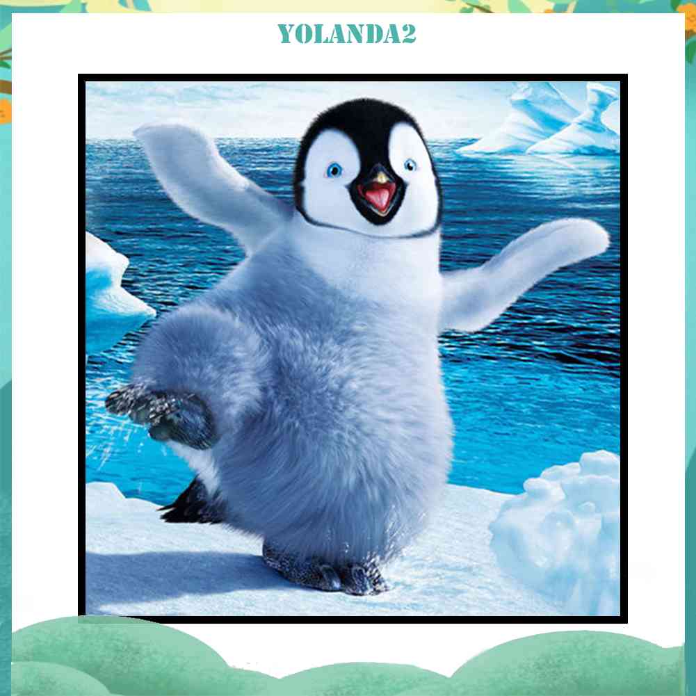 Bộ Tranh Thêu Chữ Thập DIY Hình Chim Cánh Cụt 11CT Yolanda2 / Penguin