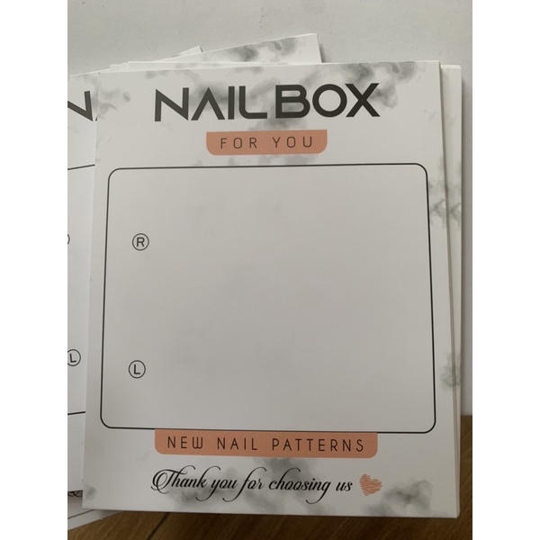 Combo 10 miếng Giấy NAIL BOX dùng gắn móng giả