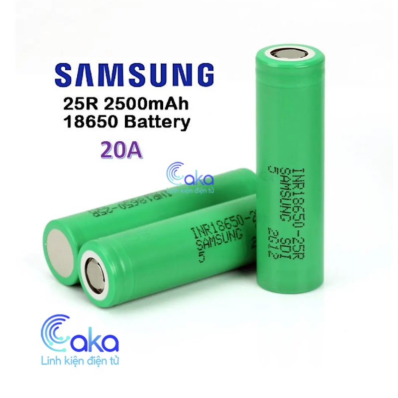Cell Pin 18650 Samsung 25R 18650 2500mAh 20A Battery