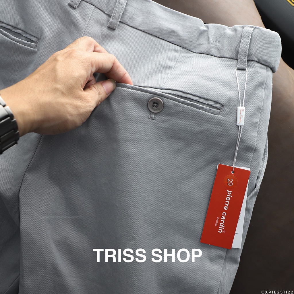 Quần Dài Kaki Nam P.Cardin Dáng Slimfit Cạp Chun Co Giãn