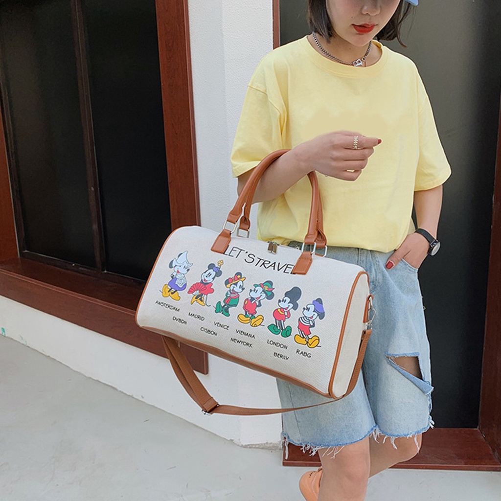 Có thể bán buôn Nữ công suất lớn Túi du lịch Mô hình hoạt Đơn giản Phụ nữ đẹp Hành lý hành Ilikebag Hàng giao ngay