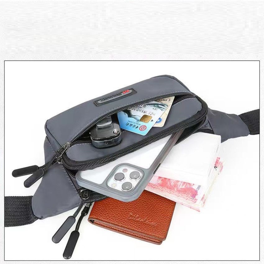 Túi bao tử đeo bụng đeo chéo đeo hông nam nữ thời trang size 27cm chất liệu vải dù chống thấm nước cao cấp DB005