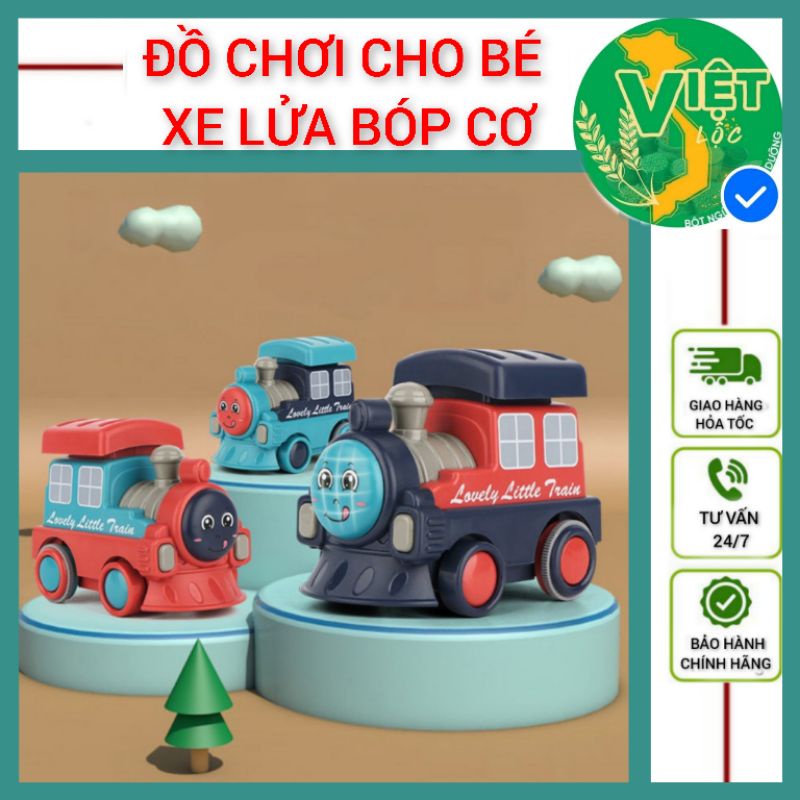 Đồ chơi cho bé, đồ chơi xe lửa bob, chạy bằng cơ, nhấn nút chạy không dùng pin, tiết kiệm cho mẹ, an toàn cho bé