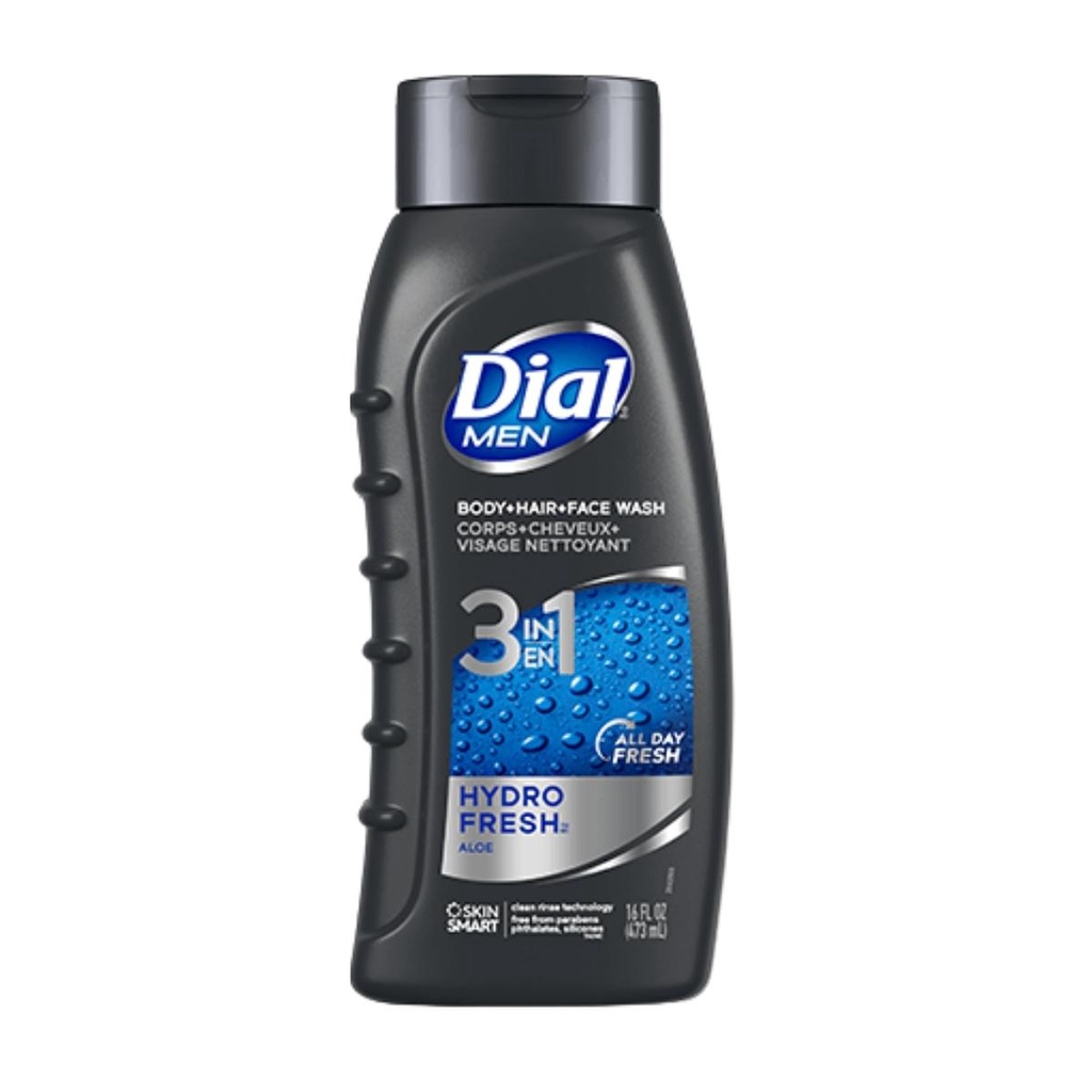 Sữa tắm gội nam Dial Men Hydro Fresh, Recharge, Ultimate Clean 473ml Mỹ