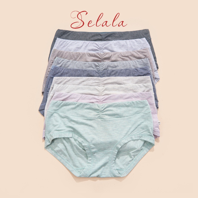 Quần Lót Nữ Selala Cotton Thấm Hút Thiết Kế Bèo Nhún Co Giãn Đa Chiều QC42