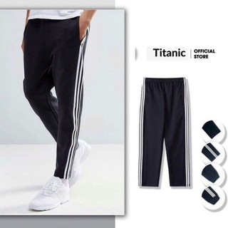 Quần dài nỉ 3 sọc chất vải poly phong cách unisex