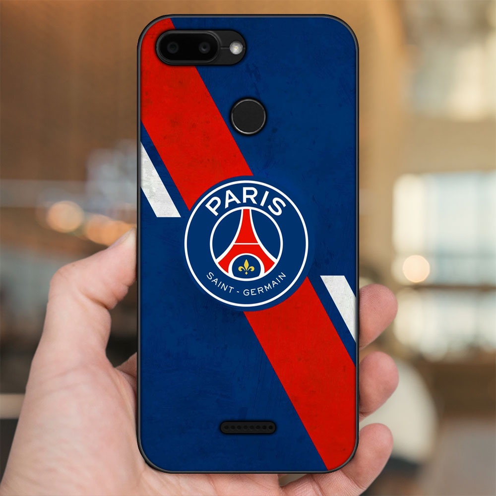 Ốp lưng Xiaomi Redmi 6 viền đen in hình CLB Bóng Đá PSG Paris Saint Germain