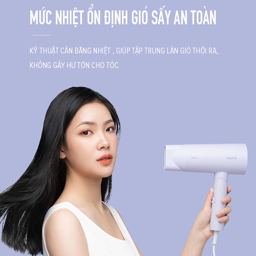 Máy sấy tóc FLYCO FH6277VN Chế Độ Sấy Anion 2 chiều nóng lạnh chống khô xơ tóc  bumbum