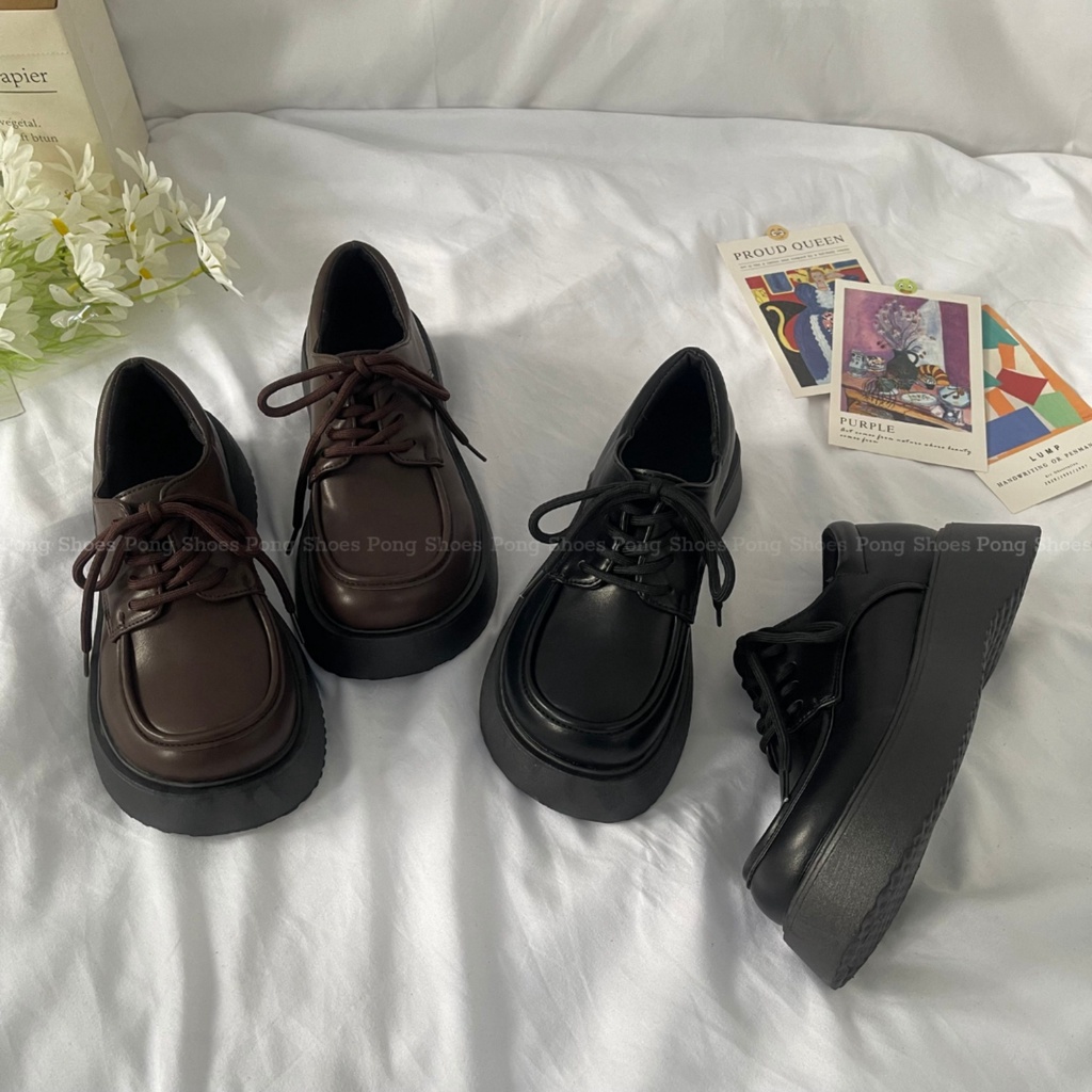 Giày Oxford Pong Shoes phong cách basic, dễ thương _FULL BOX - Mã 1502