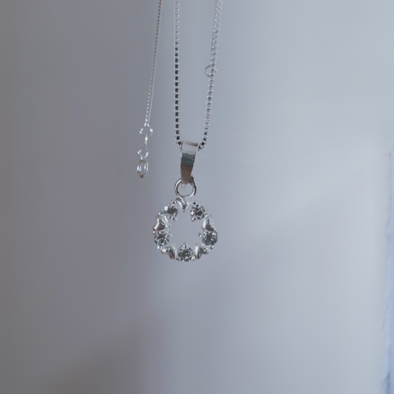 Mặt dây chuyền bạc cầu vòng tình yêu , dây vòng cổ bạc tình yêu, mặt bạc chính hãng-T&TJewelry