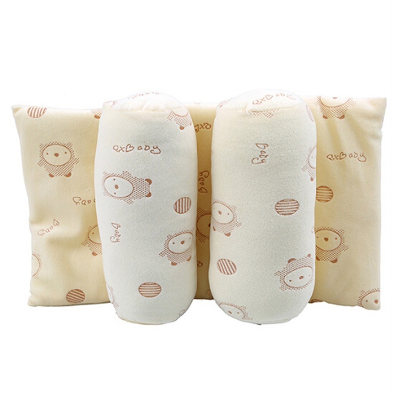 Gối Ngủ Cotton Định Hình Bảo Vệ Đầu Cho Bé Sơ Sinh