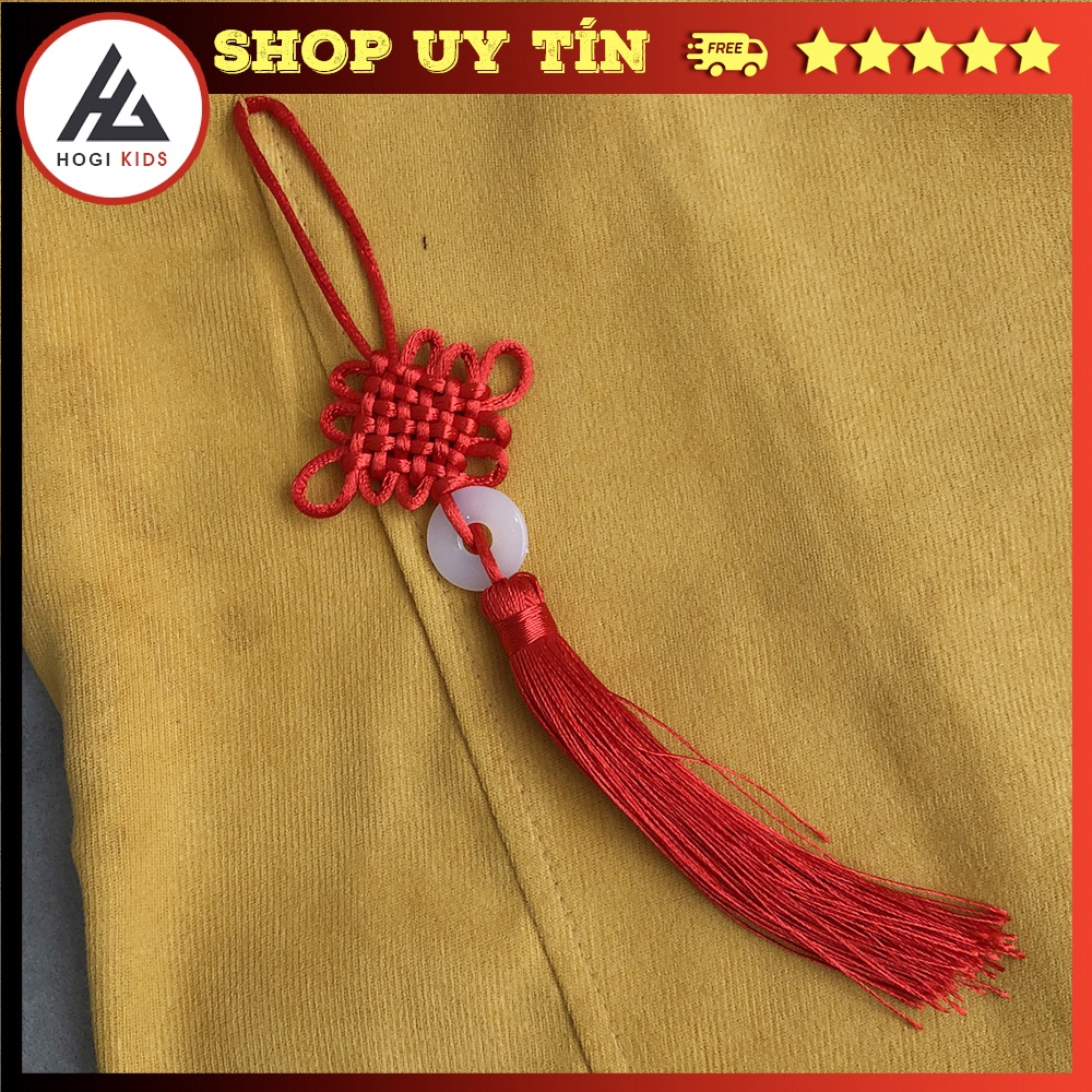 Áo dài bé trai Hogi chất liệu nhung chéo ốp tay, áo dài tết cho bé trai đủ size 9-30kg - Hogi Clothing