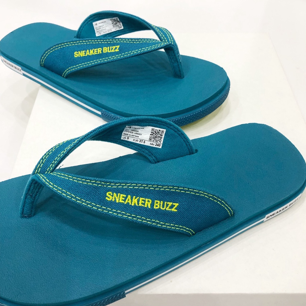 Dép Sneaker Buzz full xanh ngọc xỏ ngon chính hãng 1SB0009