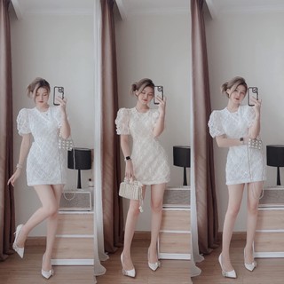 Đầm dự tiệc , dạo phố cột nơ hở lưng D0670