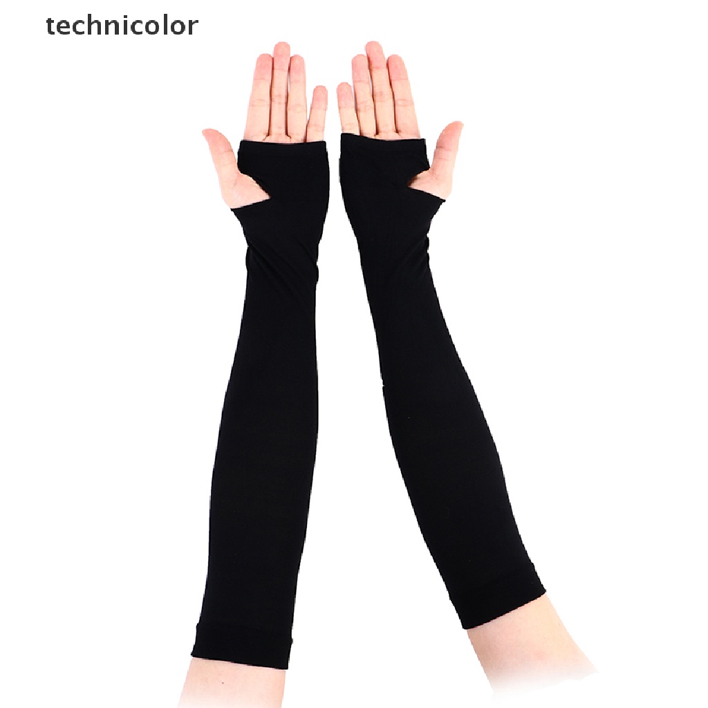 Găng Cánh Tay Chống Nắng / Tia Uv / Chống Trượt Bằng Lụa Lạnh Nhiều Màu Thời Trang Mùa Hè