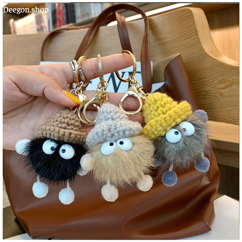 Móc khóa thú nhồi bông thời trang,Móc chìa khóa dễ thương treo balo cặp túi xách hàn quốc
