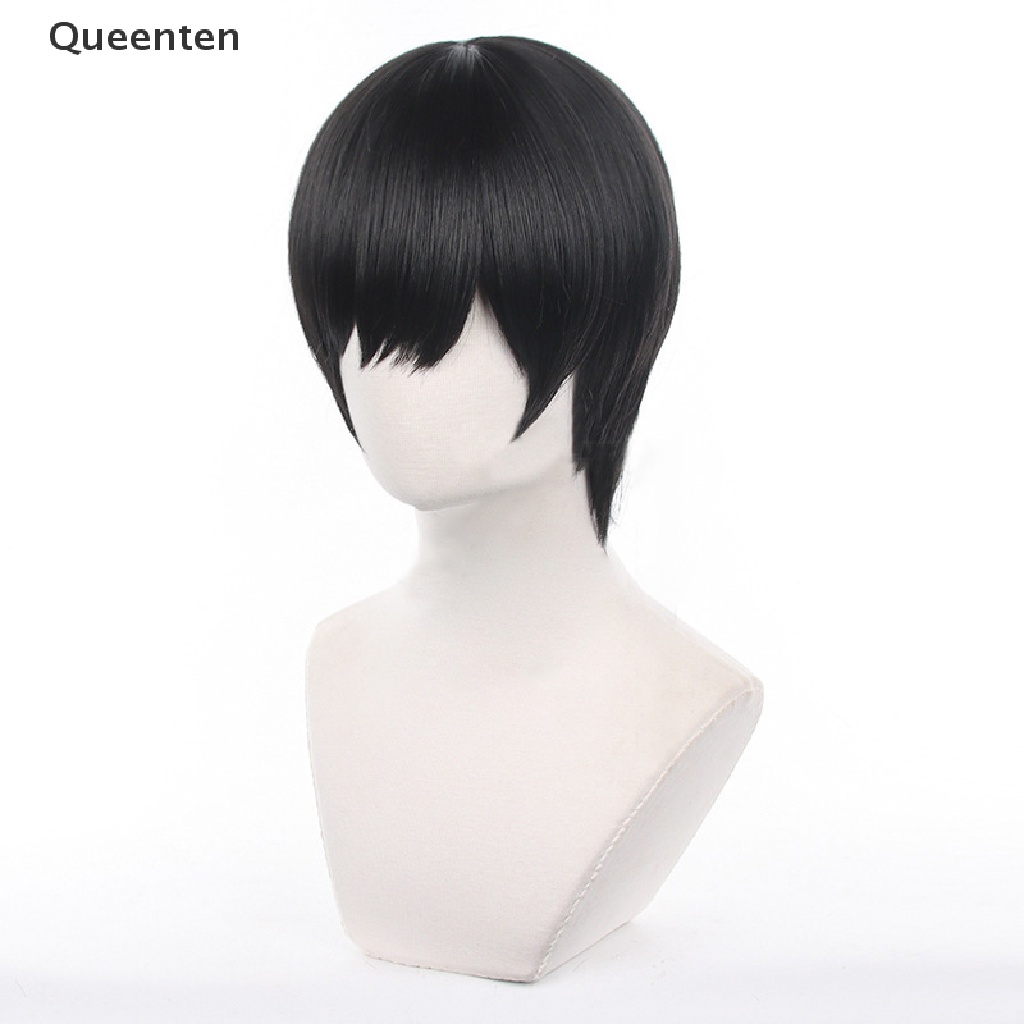 Tóc Giả Ngắn Màu Đen Hóa Trang Nhân Vật Yoshida Hirofumi Bằng Sợi Tổng Hợp Chịu Nhiệt