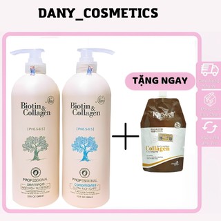 Cặp dầu gội xả biotin&collagen trắng 1000ml