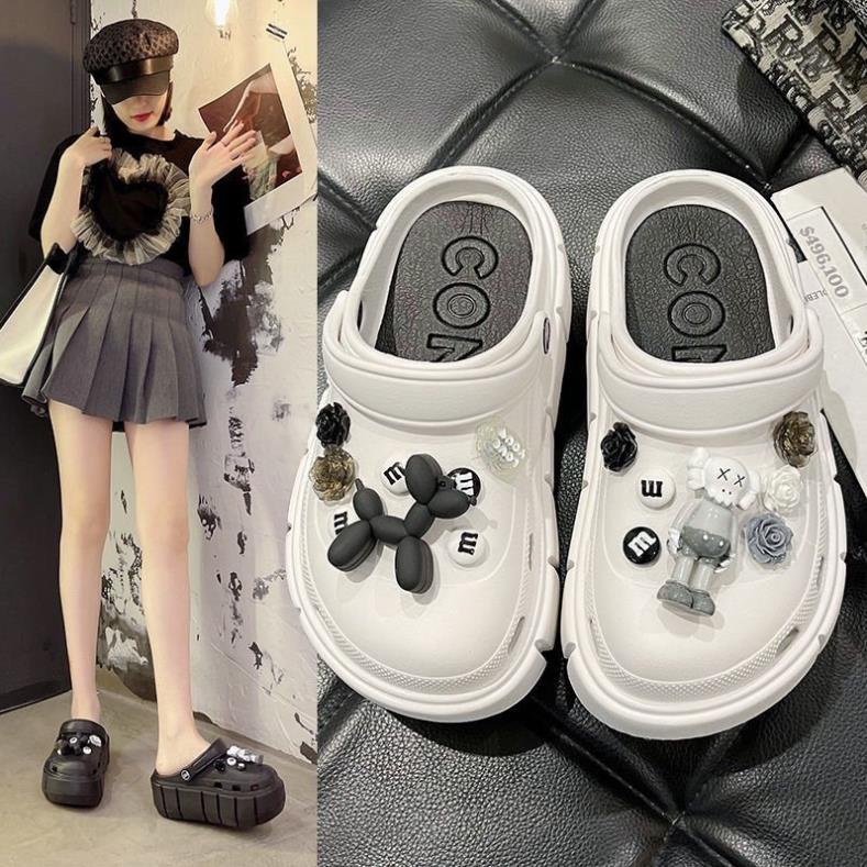 Dép sục bánh mì Cross nữ đế 4cm siêu nhẹ tặng kèm Sticker dễ thương Cros-01