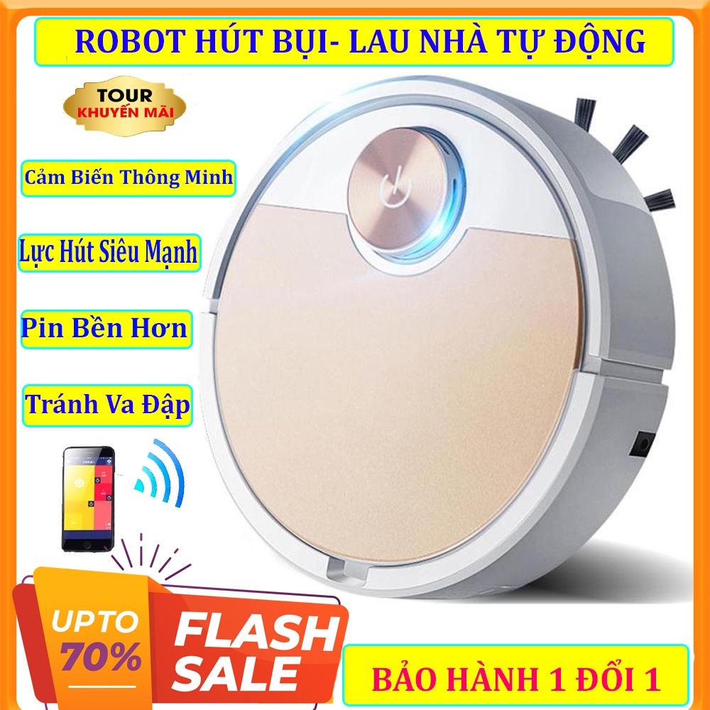 Robot Hút Bụi Lau Nhà máy hút bụi tự động ES06 Điều Khiển Qua App Hút Sạch Mọi Ngóc Ngách Trong Nhà Bảo Hành 12 tháng