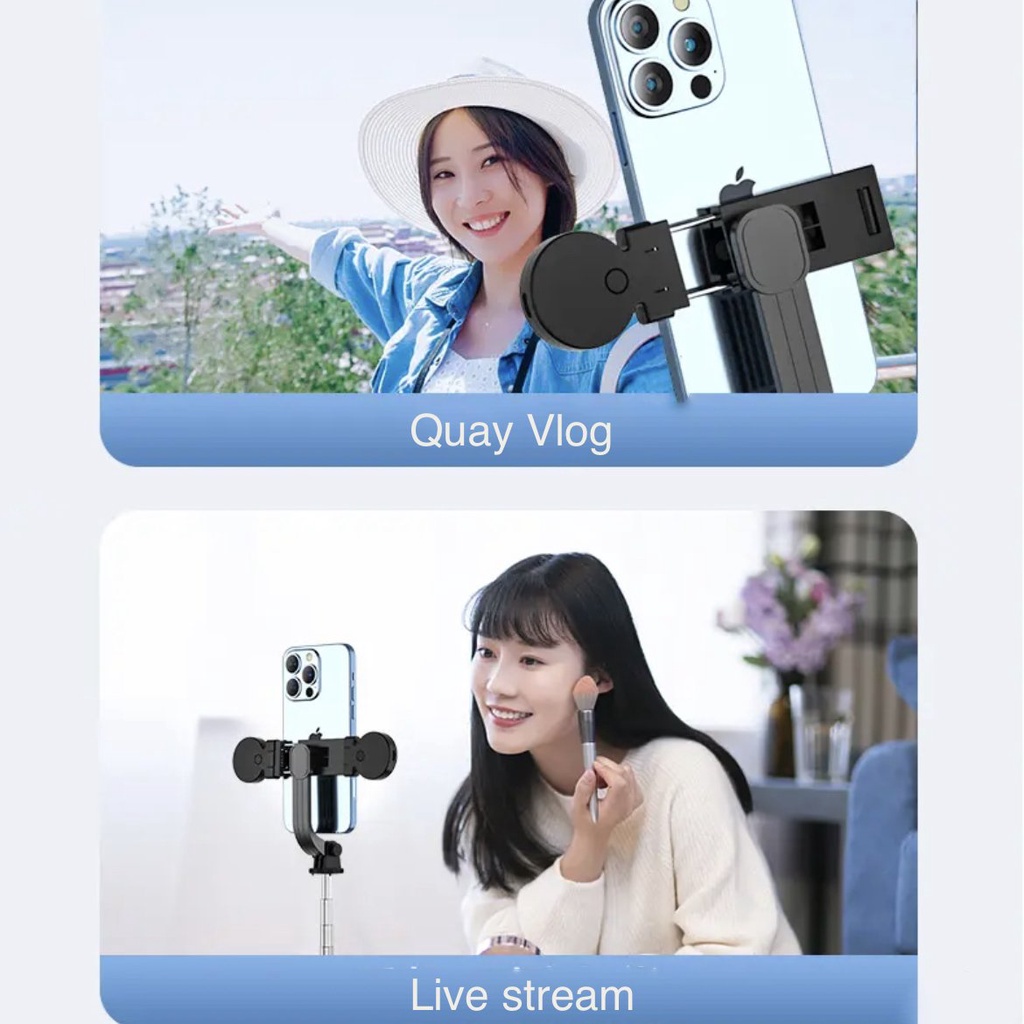 Gậy Chụp Hình Livestream Video B11s Tích Hợp Đèn Fill Light, Điều Khiển Từ Xa 10 Mét
