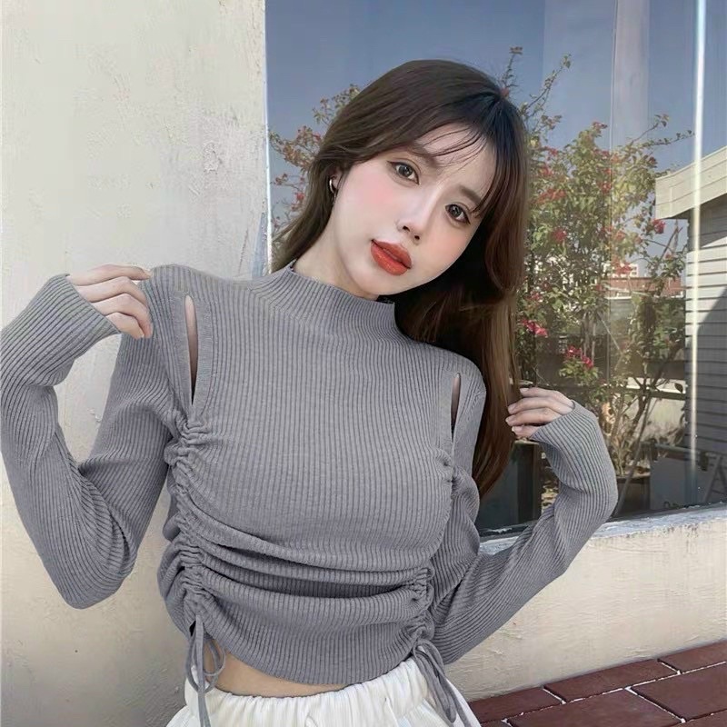 Bigsize Áo len gân rút eo 50-90kg