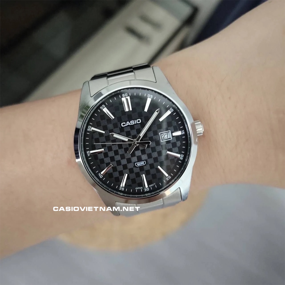 Đồng Hồ Casio MTP-VD03D-1AUDF | Nam | Dây Kim Loại | 3 Kim | Chống Nước