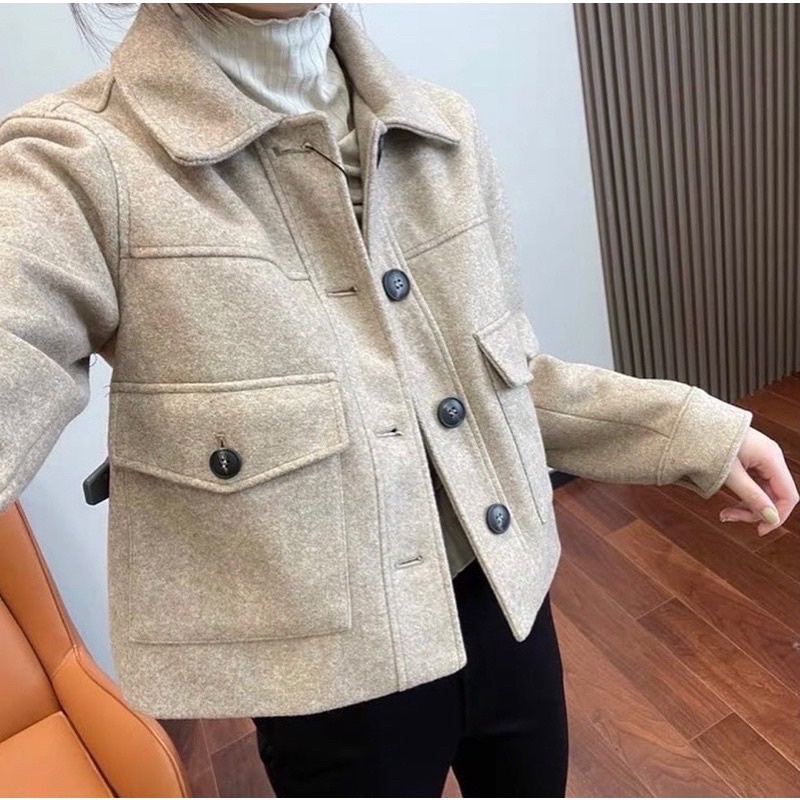 Áo khoác da lộn ZARA xuất